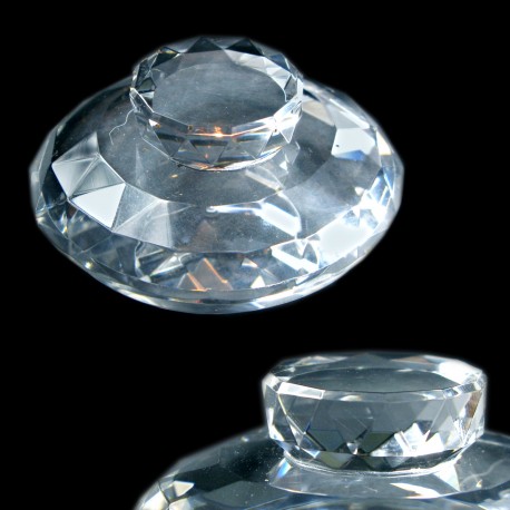 deksel van kristalglas met decoratie
