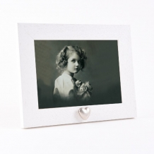 Fotolijst met wit kader + Hart mini urn