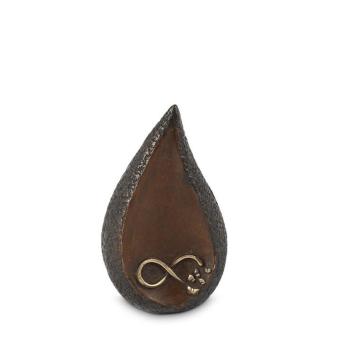 Traan mini urn van brons Infinity (10cm)