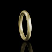 Traditionele as ring in geelgoud 3mm met gesloten askamer